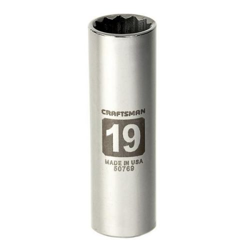 Soquete Longo 19mm, 12 Pontas, Encaixe 1/2 - 50769 - Craftsman