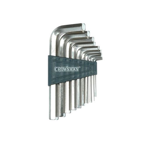 Jogo com 10 chaves hex de 1,5mm a 10mm - 0420030 - Crownman