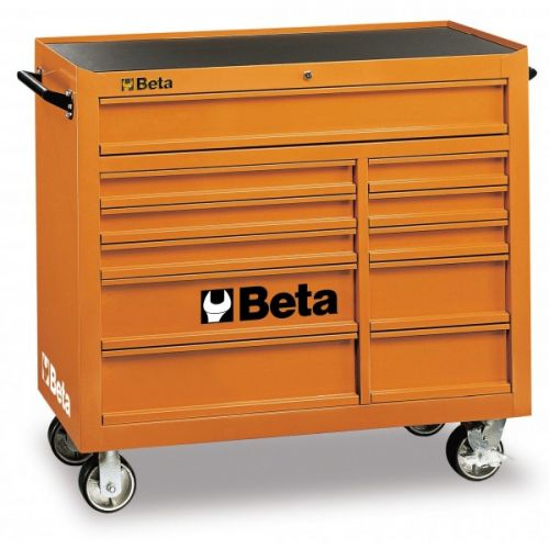 Carro / Carrinho para Ferramentas Expansível com 11 Gavetas (Laranja) - C38 - Beta 